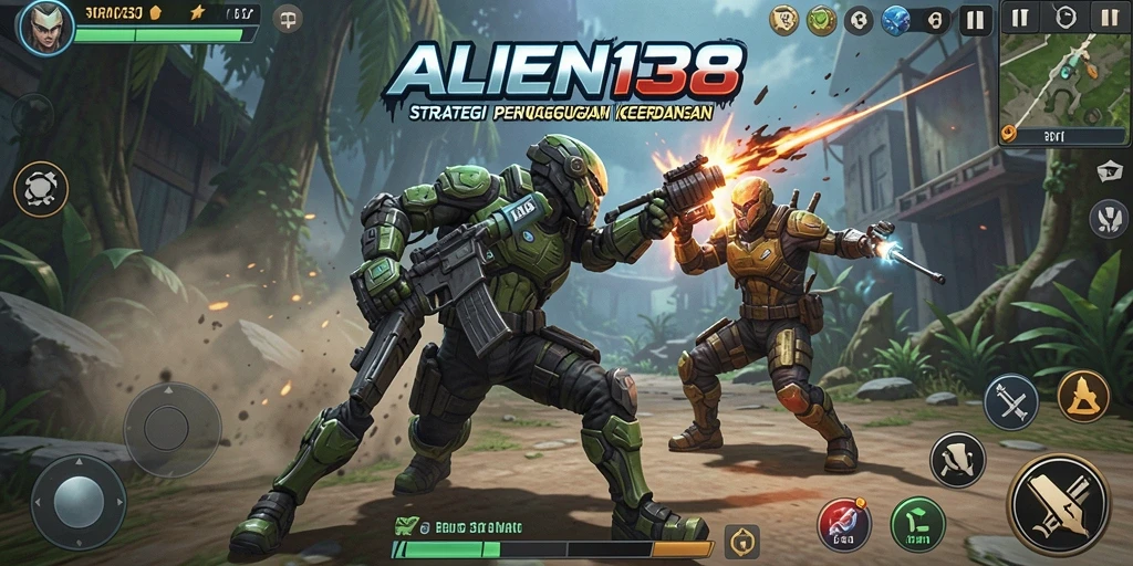 Tangkapan layar utama ALIEN138 memperlihatkan pertarungan strategis yang mendebarkan.