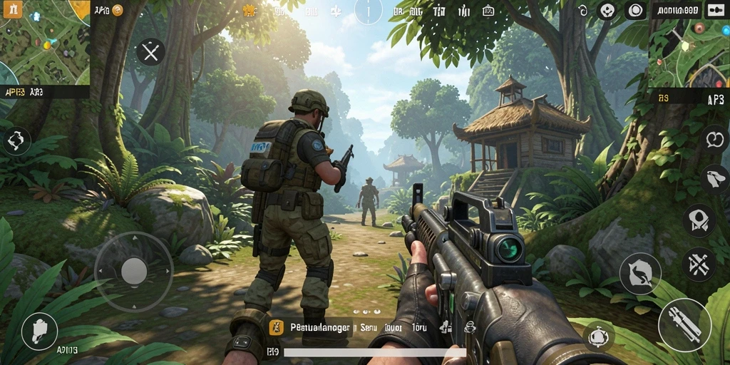 Tangkapan layar API33 menampilkan aksi gameplay TPS yang mendebarkan.