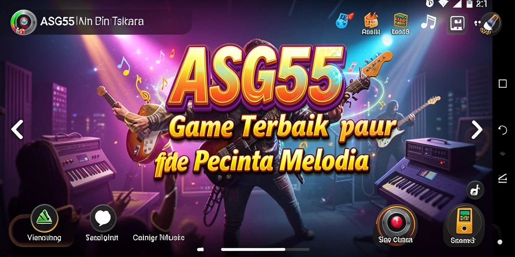 Tampilan menarik dari gameplay ASG55 yang menampilkan pemain berinteraksi dengan musik.