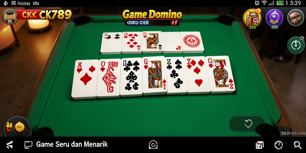 Screenshot gameplay CK789 yang menunjukkan aksi seru permainan Domino.