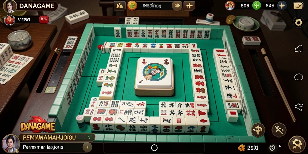 Tampilan menarik gameplay Mahjong dalam DANAGAME.
