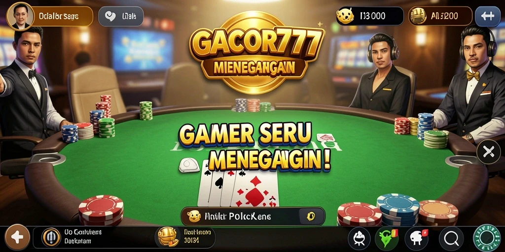 Tampilan seru dari gameplay Poker di GACOR777 menunjukkan aksi penuh strategi.
