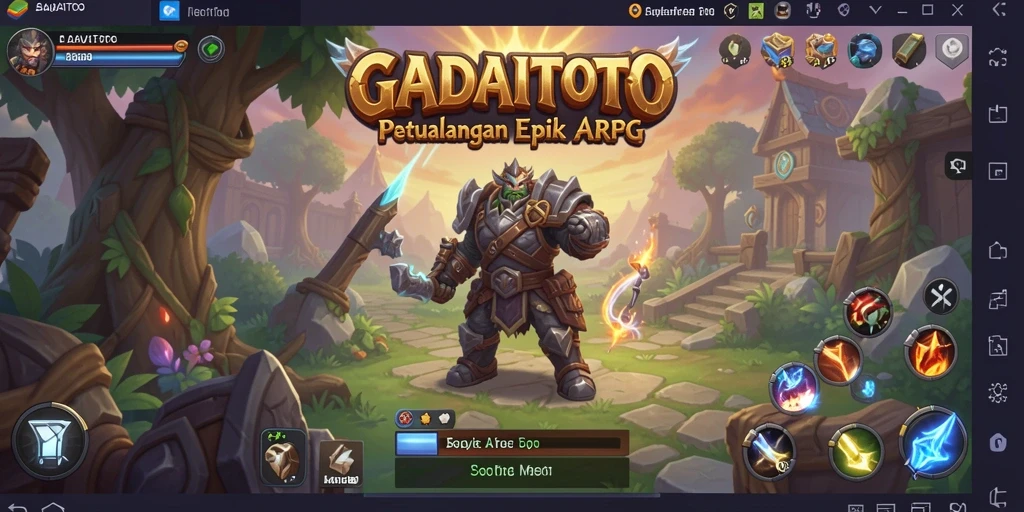 Screenshot GADAITOTO menampilkan aksi pertarungan seru dalam dunia ARPG.