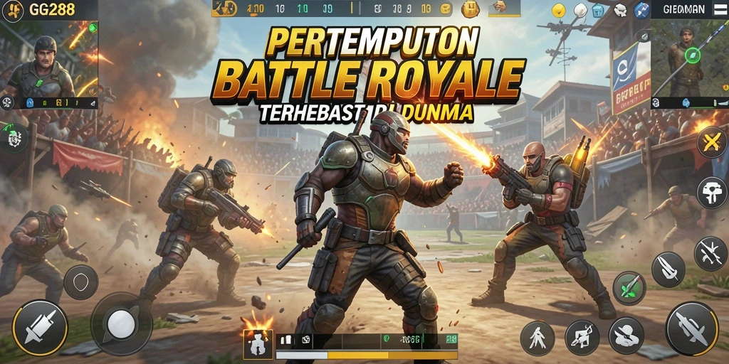 Tampilan seru gameplay Battle Royale di GG288 yang penuh aksi.