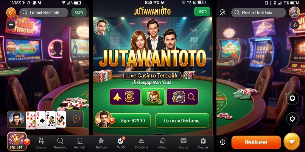 Tampilan screenshot JUTAWANTOTO dengan gameplay Live Casino yang menarik.