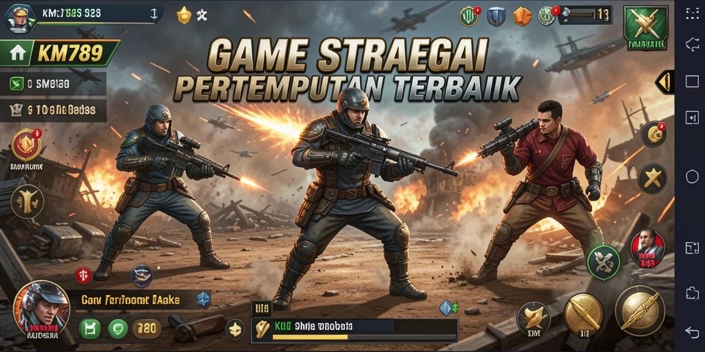 Tampilan screenshot gameplay KM789 menunjukkan aksi pertempuran yang seru.