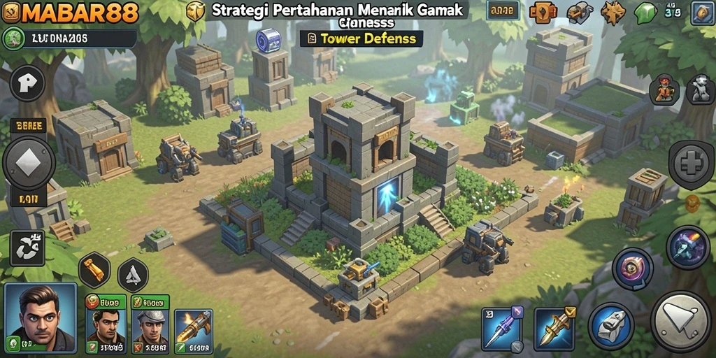 Tampak gameplay menegangkan MABAR88 dalam aksi Tower Defense.