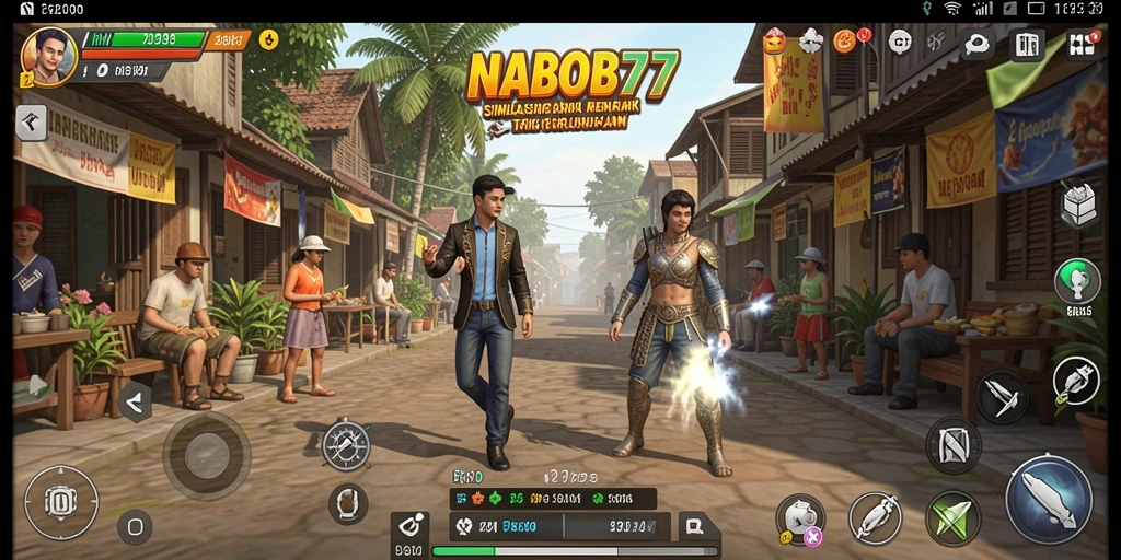 Tampilan gameplay <strong>NABOB77</strong> yang menarik dan interaktif saat bermain simulasi.