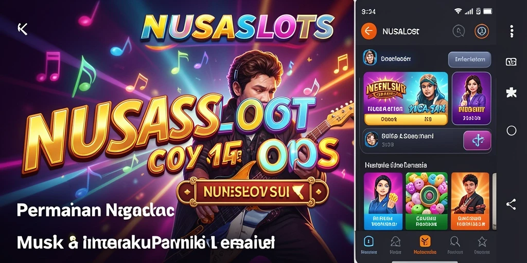 Tampilan gameplay NUSASLOTS dengan elemen musik yang interaktif.