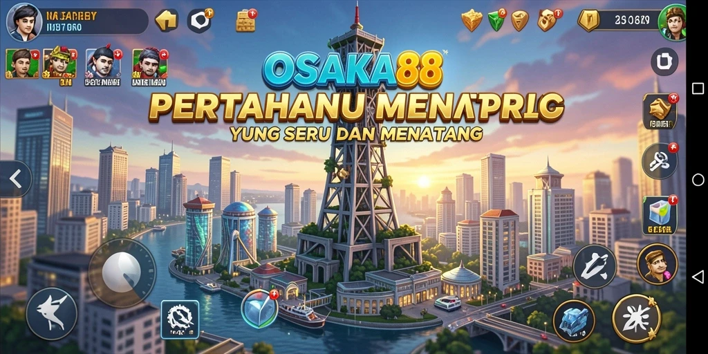 Tampilan gameplay menarik dari OSAKA88 dalam genre Tower Defense.