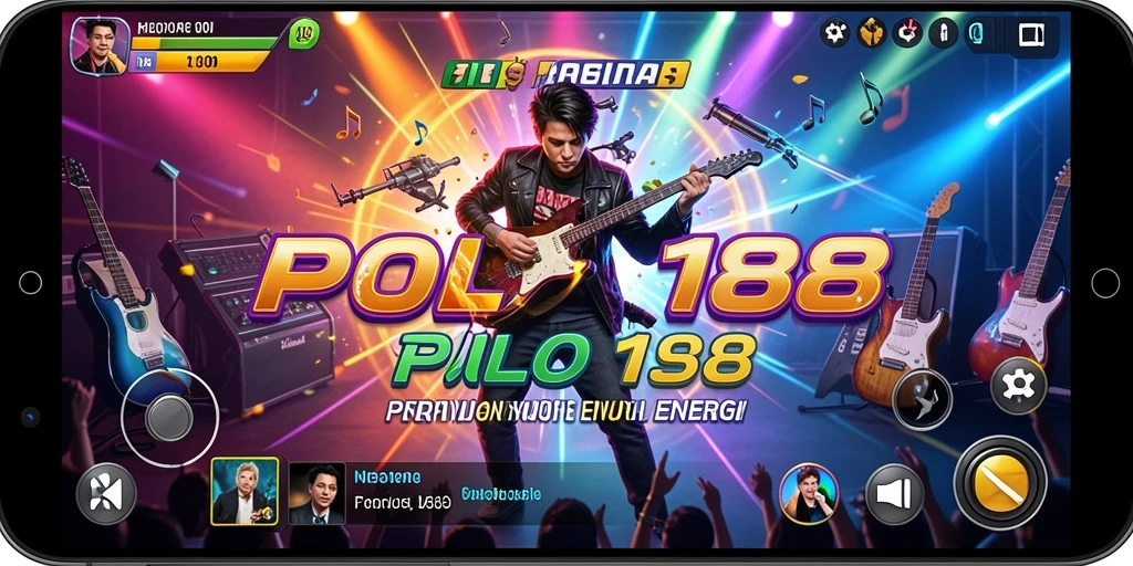 Screenshot utama menunjukkan gameplay seru dari POLO188 dengan latar musik yang energik.