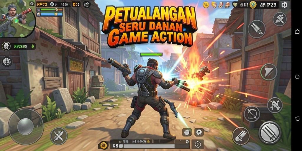 Screenshot utama RP79 menampilkan aksi mendebarkan dalam gameplay.