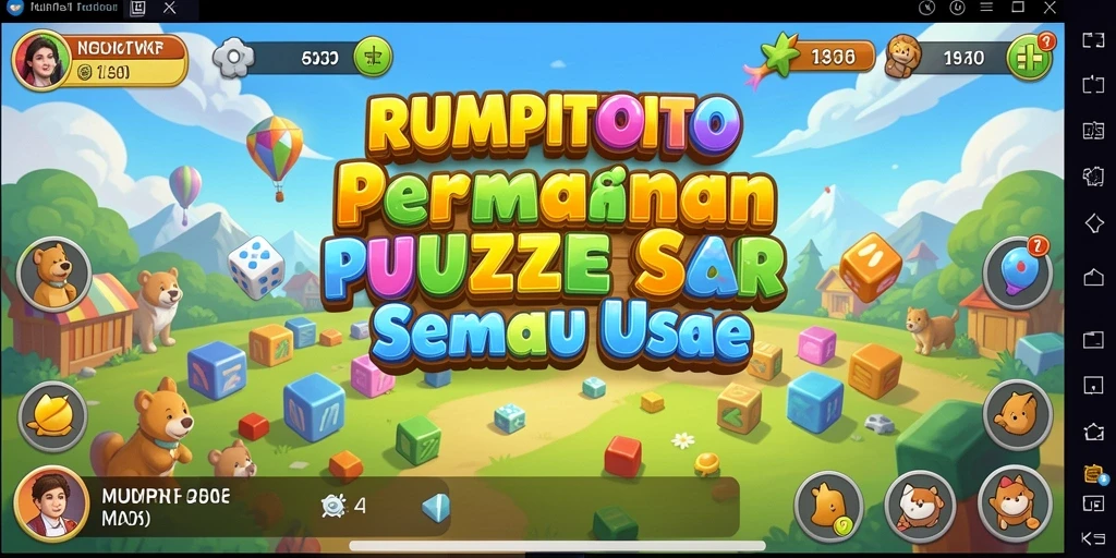 Tangkapan layar gameplay RUMPITOTO menampilkan tantangan Puzzle yang menarik.