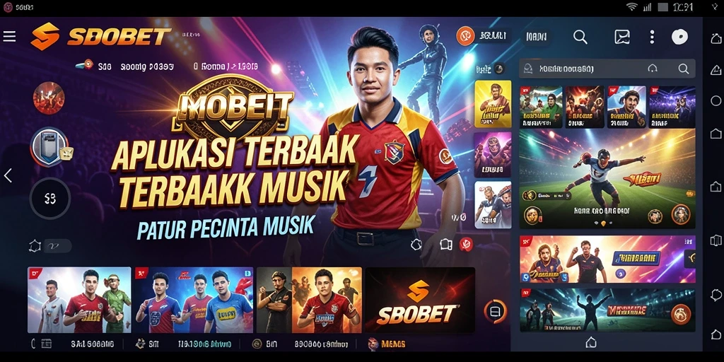 Tampilan gameplay SBOBET yang menampilkan antarmuka musik yang menarik.