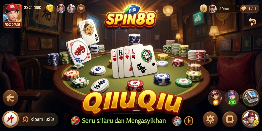 Screenshot gameplay SPIN88 dengan suasana QiuQiu yang seru.